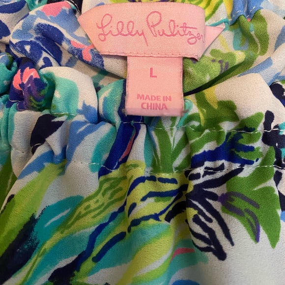 Lilly Pulitzer Lou Lou Floral Flutter Top - Size Large - Picture 7 of 9